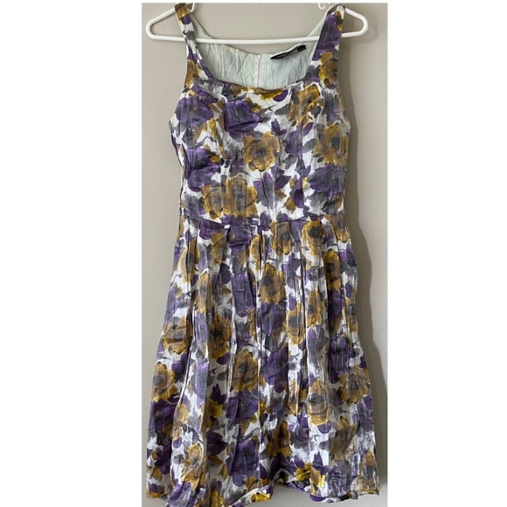 🛍 Dorothy Perkins Floral Dress Purple 10 UK/ 6 US